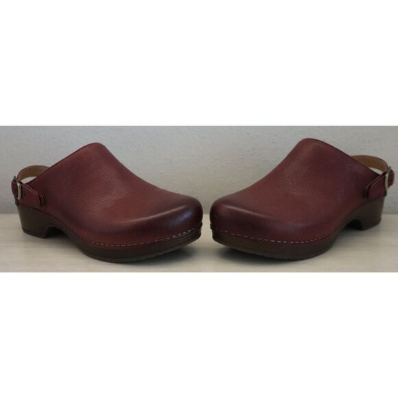 Dansko 9421-257800 Women's Sz 37 US 6.5-7 Ruby Berry Milled Burnished Mules - Picture 12 of 16